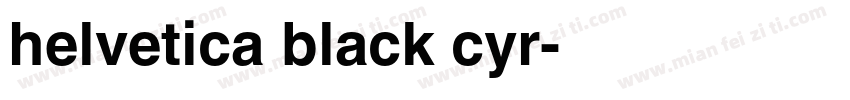 helvetica black cyr字体转换